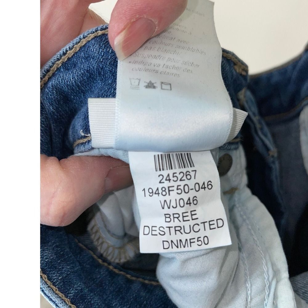 Paige Verdugo Crop Jeans W/29 Blue Bree Destructed 1948F50-046 - Picture 7 of 14